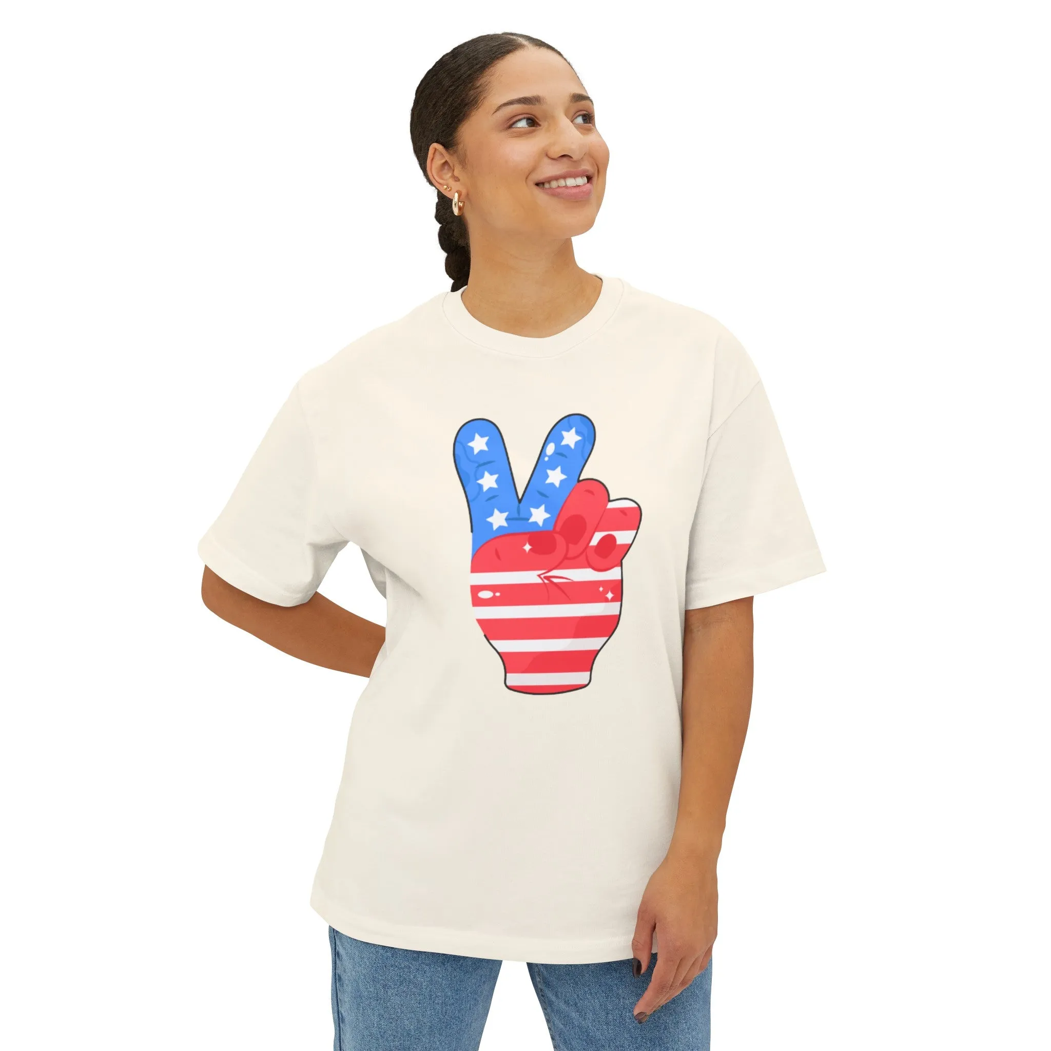 4th of July Peace Soft Cotton T-shirt