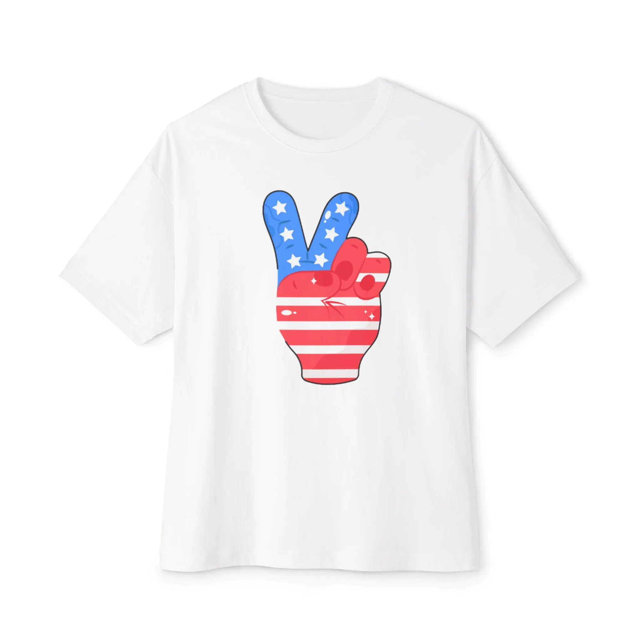 4th of July Peace Soft Cotton T-shirt