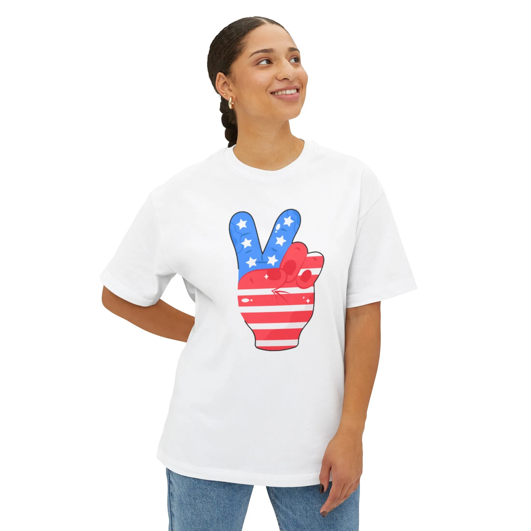 4th of July Peace Soft Cotton T-shirt