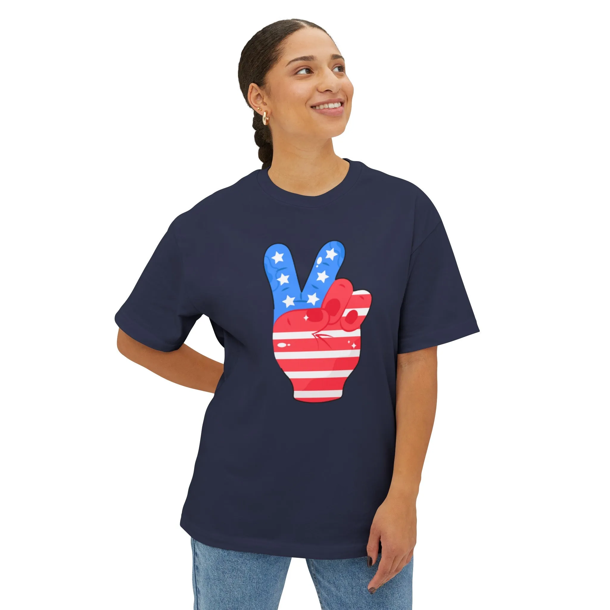 4th of July Peace Soft Cotton T-shirt