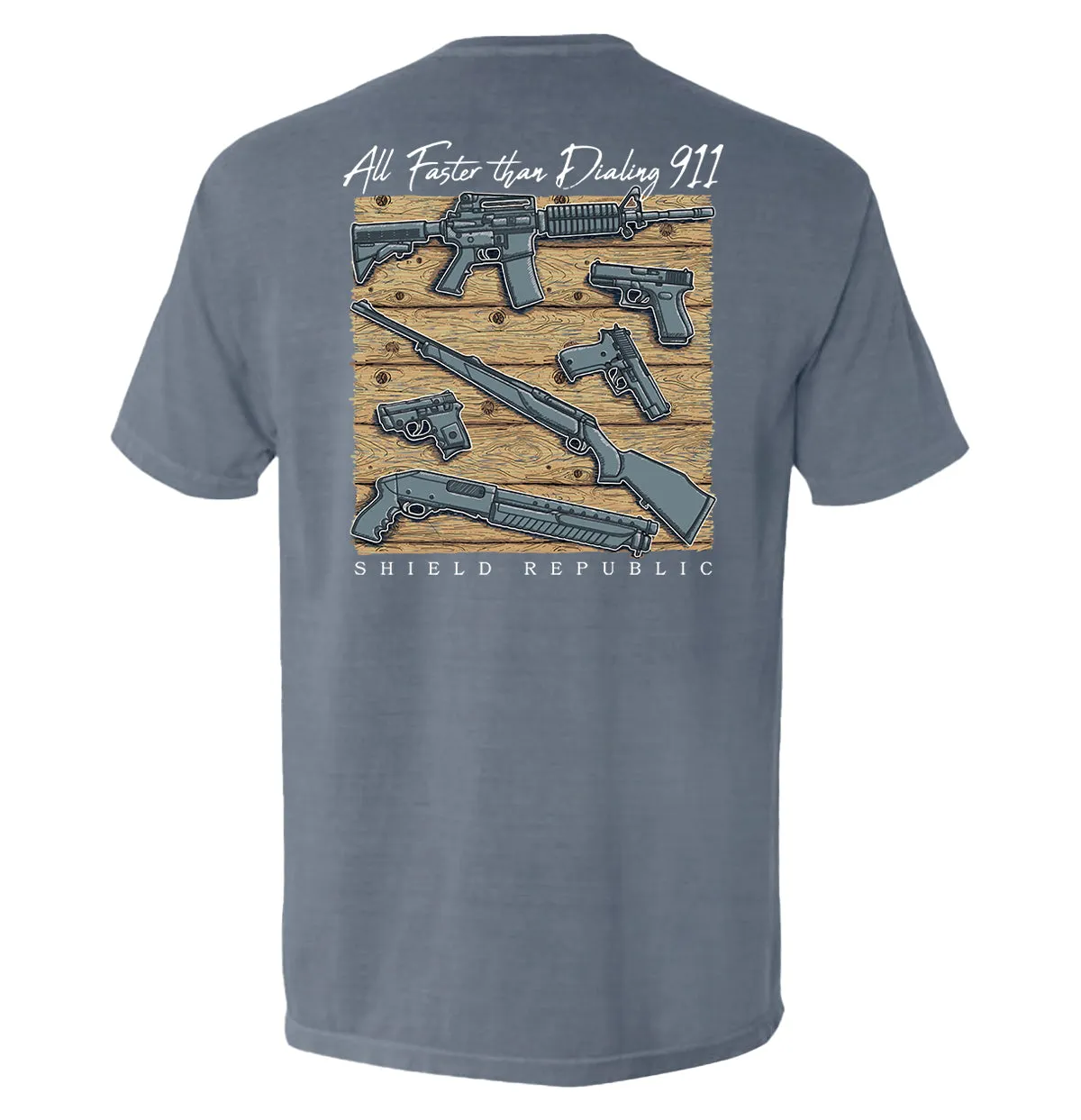 All Faster than Dialing 911 Pocket Tee