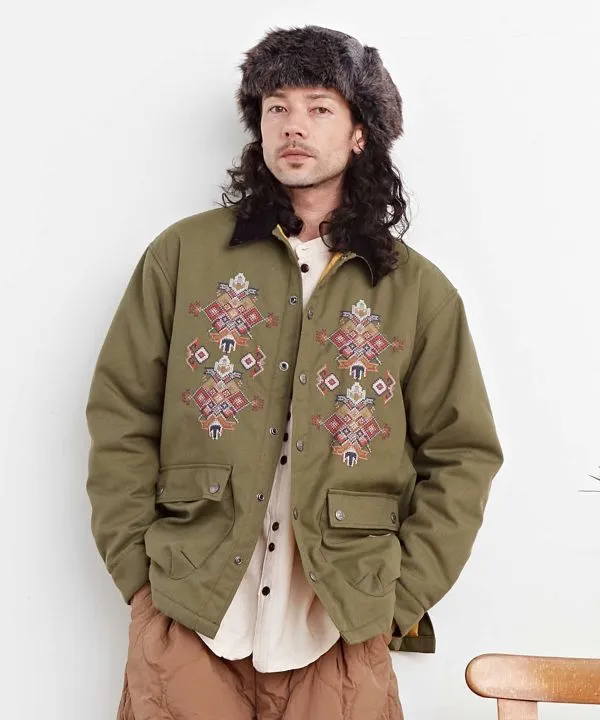 Amina x grn Kilim Pattern Embroidered Jacket