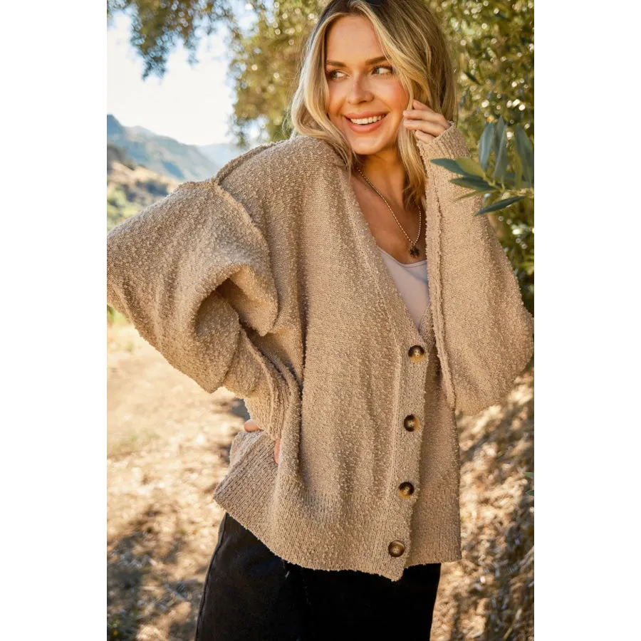 And The Why Button Down Popcorn Sweater Cardigan