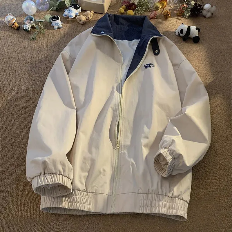 Basic Jackets for Women Patchwork Vintage American Style Fashion Harajuku All-match Loose Daily Simple Mujer Chaqueta Outwear