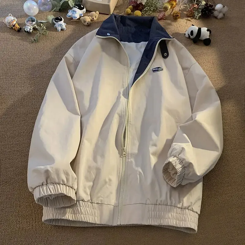 Basic Jackets for Women Patchwork Vintage American Style Fashion Harajuku All-match Loose Daily Simple Mujer Chaqueta Outwear