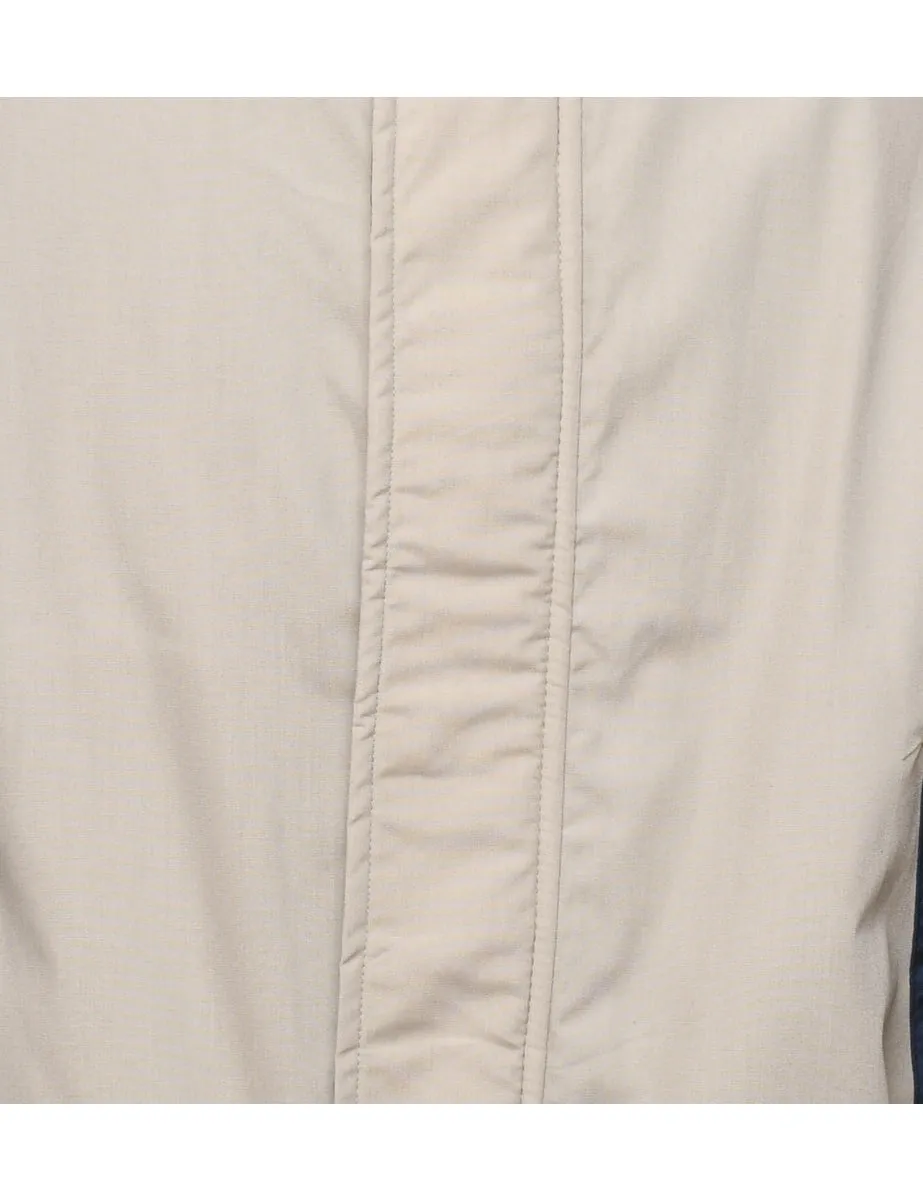 Beige Dunlop Back Graphic Design Jacket - XL