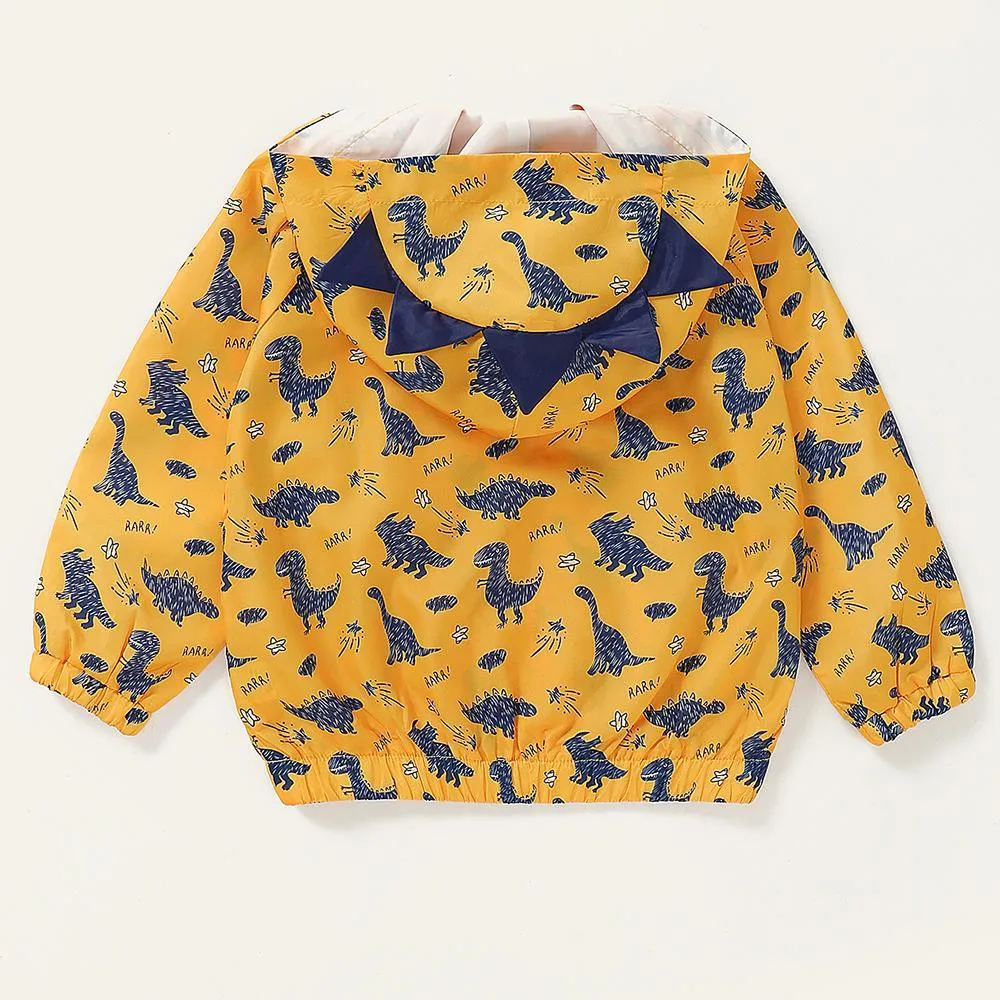 Boys 3D Dinosaur Printed Hooded Jackets Wholesale Toddler Boy Clothing