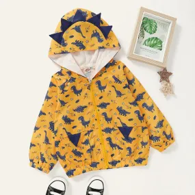 Boys 3D Dinosaur Printed Hooded Jackets Wholesale Toddler Boy Clothing