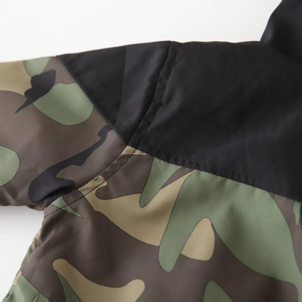 Boys Camouflage Hooded Long Sleeves Jackets Wholesale Toddler Boy Clothing