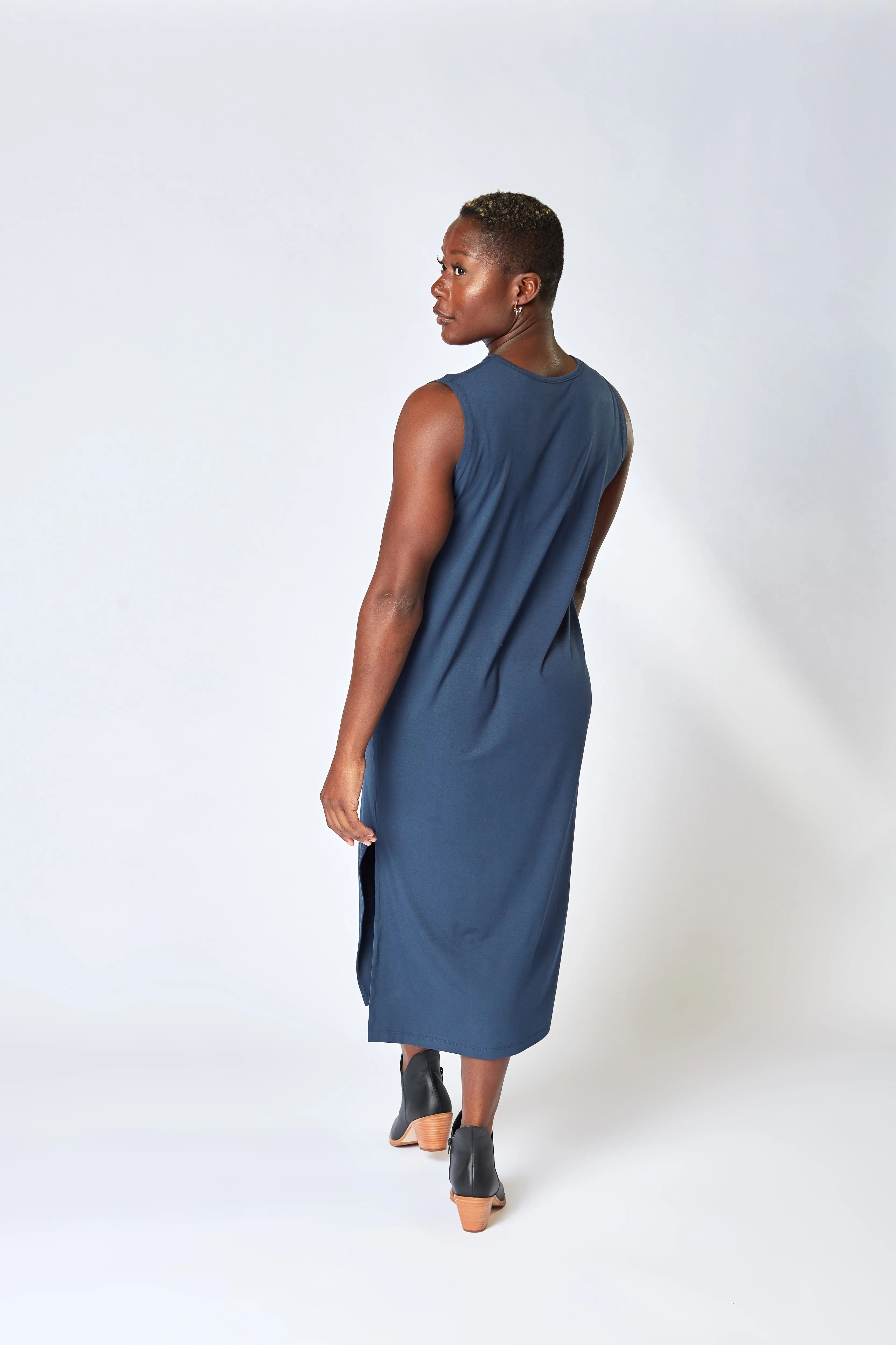 Column Midi Dress in Cornflower