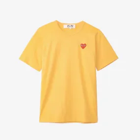 Comme des Garçons Play Colour Series T-Shirt Red Heart Yellow