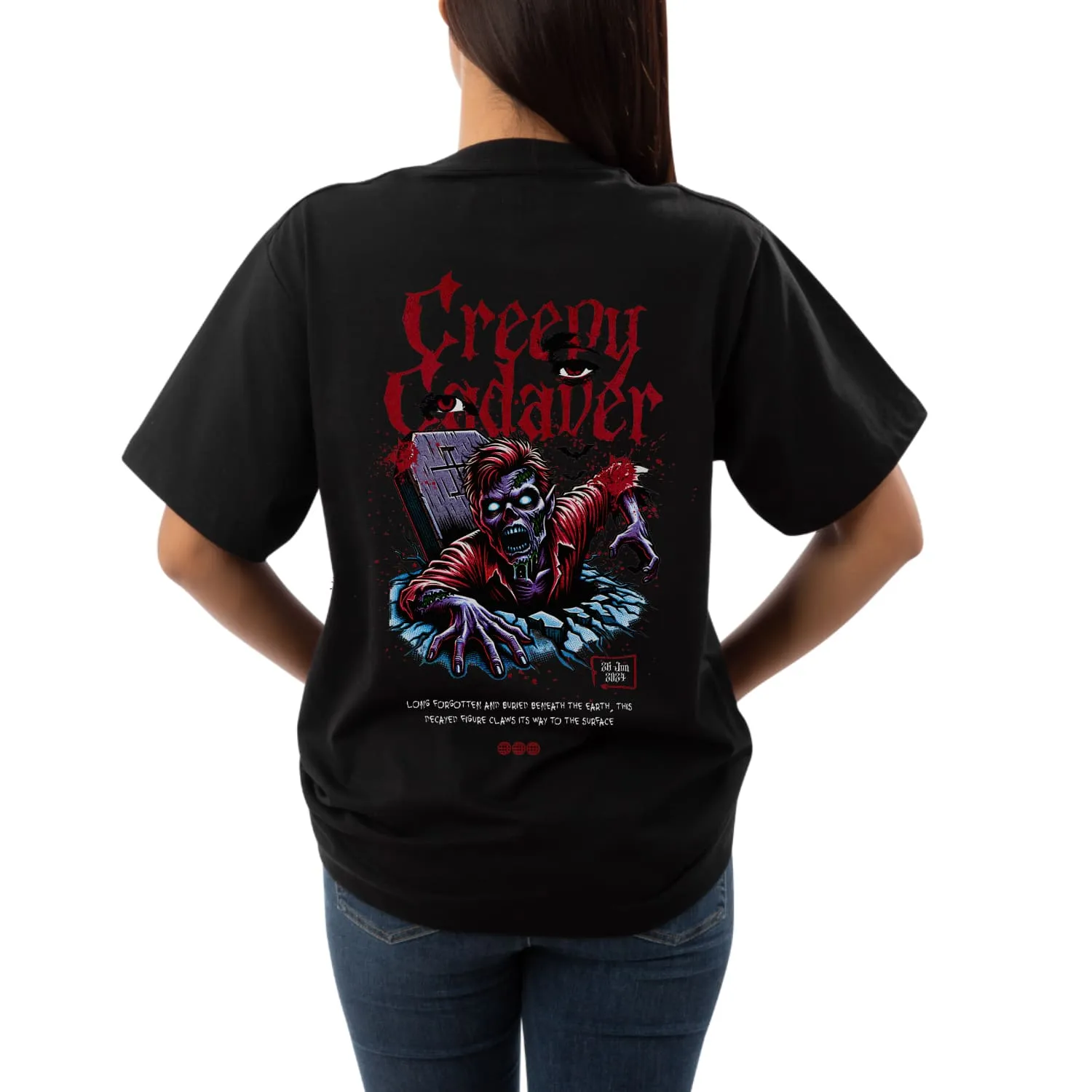 Creepy Womens Oversized T-shirt