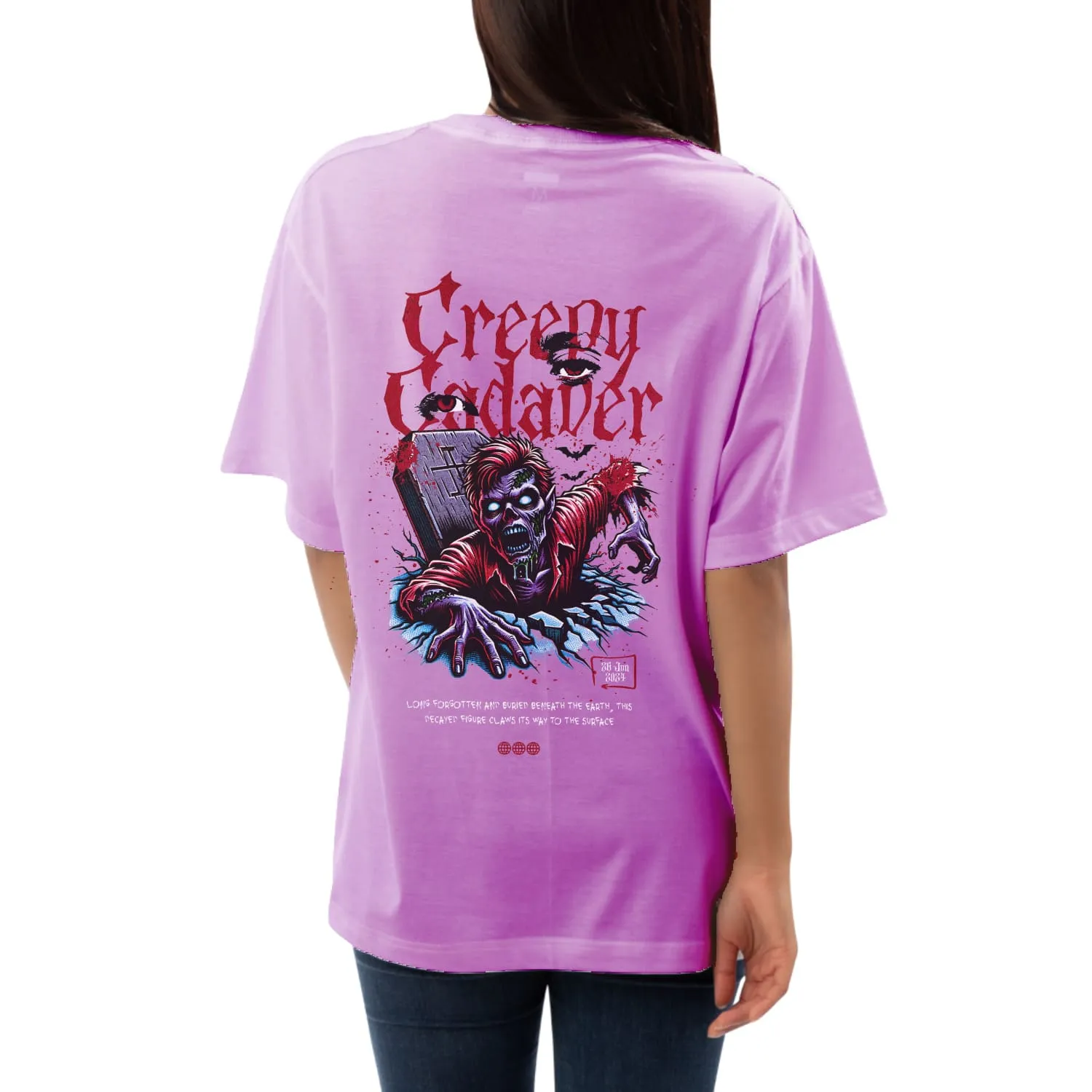 Creepy Womens Oversized T-shirt