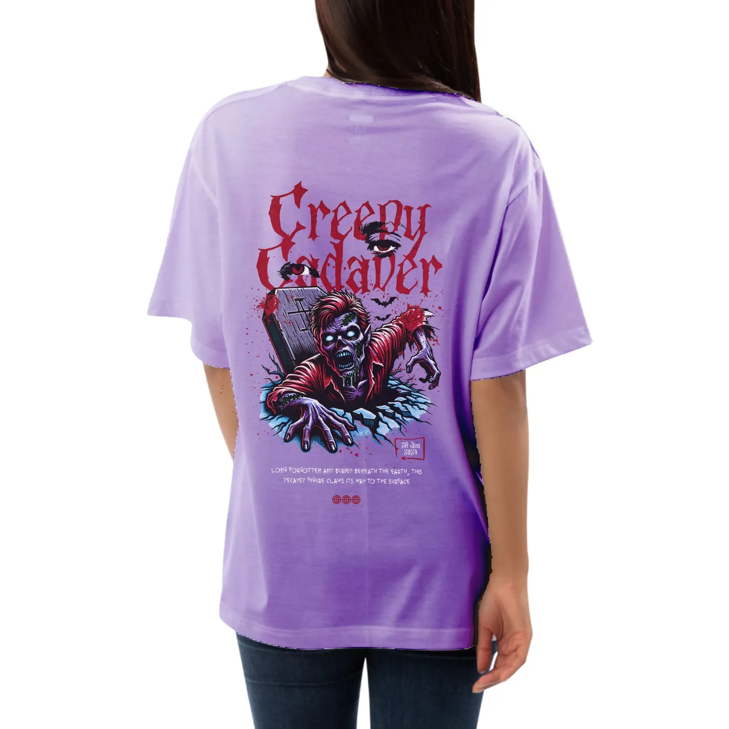 Creepy Womens Oversized T-shirt