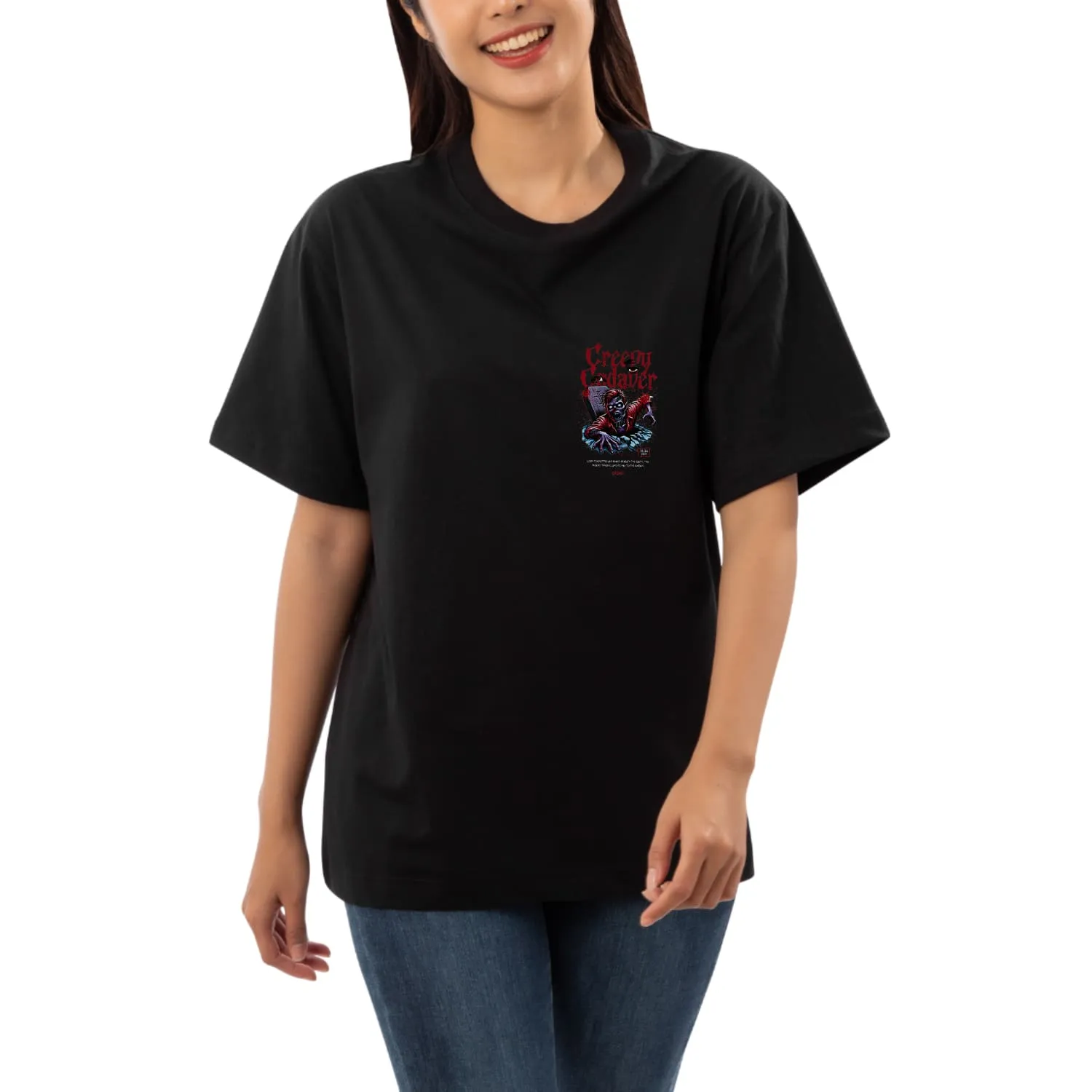 Creepy Womens Oversized T-shirt