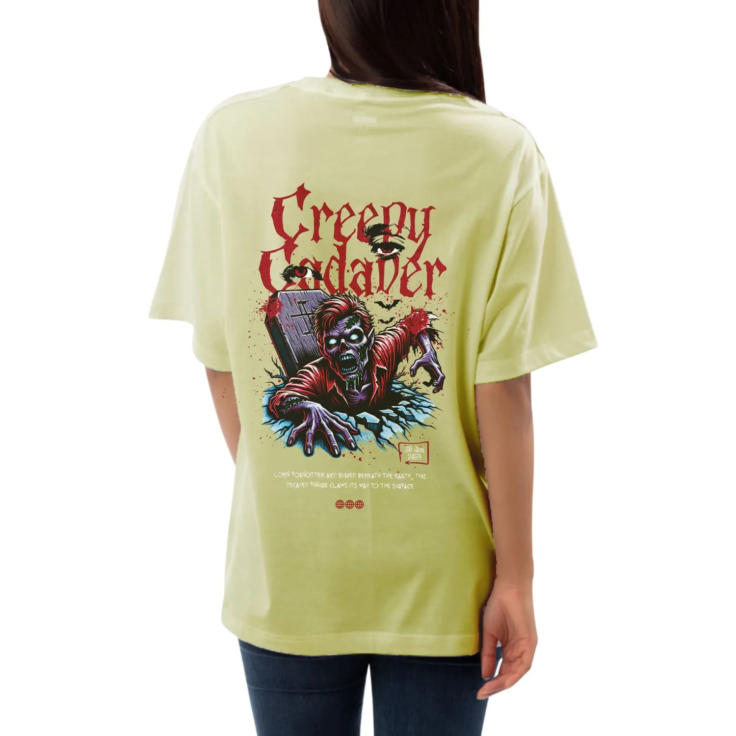 Creepy Womens Oversized T-shirt