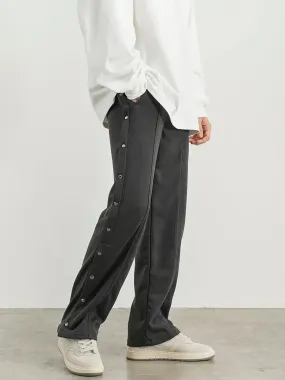 Distressed Breasted Straight Loose Sweatpants