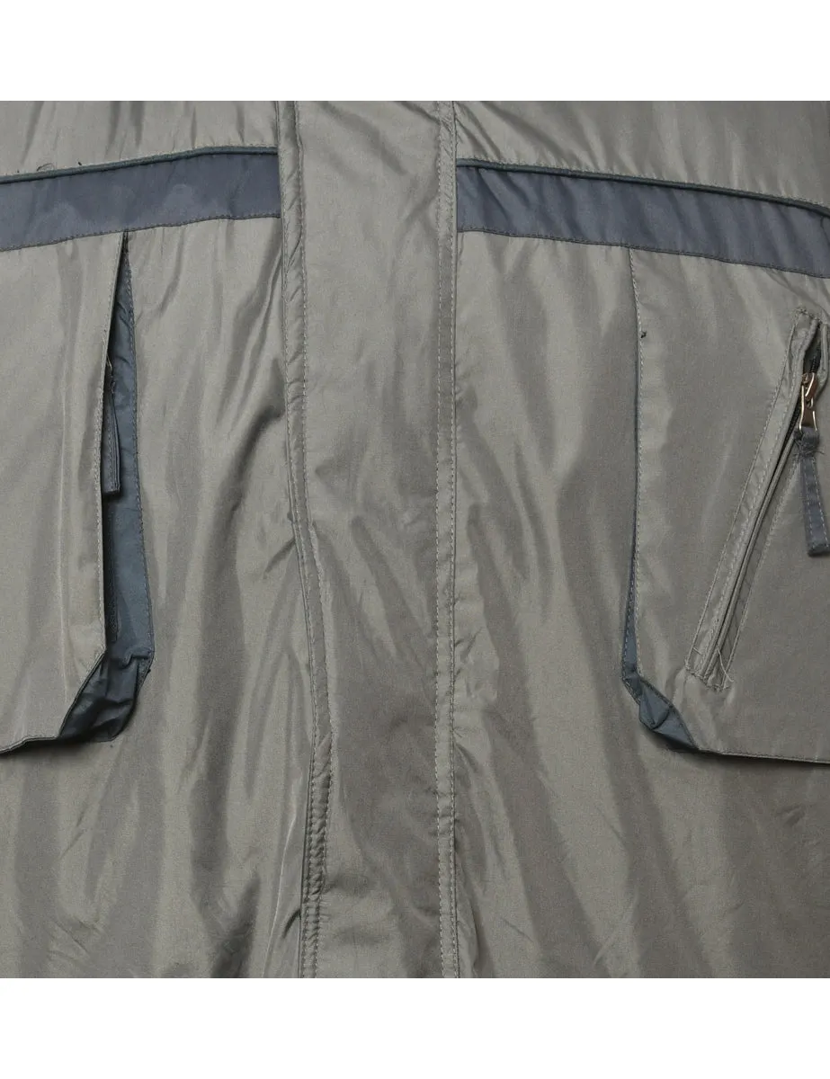 Grey Zip Front Jacket - M