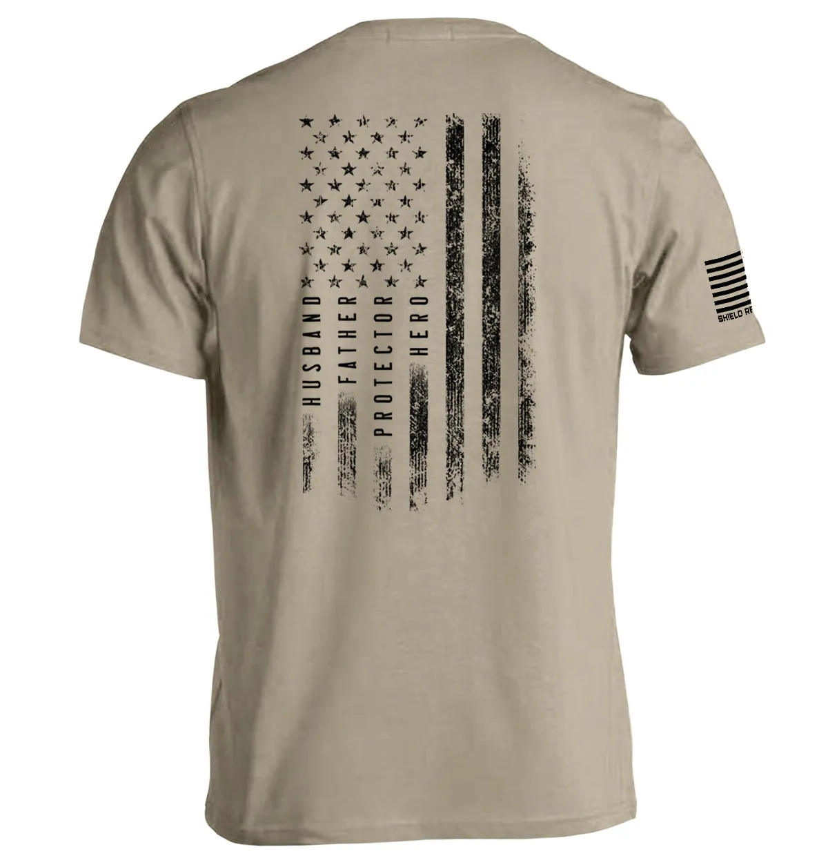 Husband Father Protector Hero American Flag