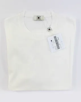 Kired Kiton T-Shirt White Crêpe Cotton EU 52/ L SALE