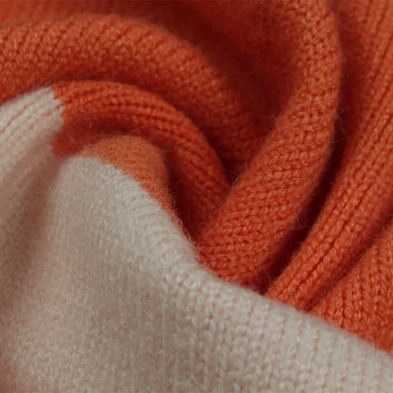 Knitted Colorblock Oversized Cardigan