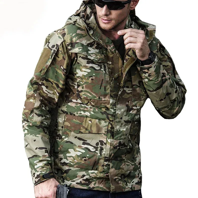 M65 UK US Army Windbreaker Military Field Jackets Men's Waterproof Coat Hoodie