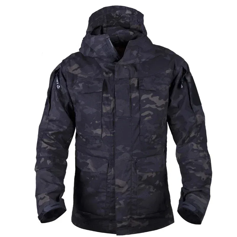 M65 UK US Army Windbreaker Military Field Jackets Men's Waterproof Coat Hoodie