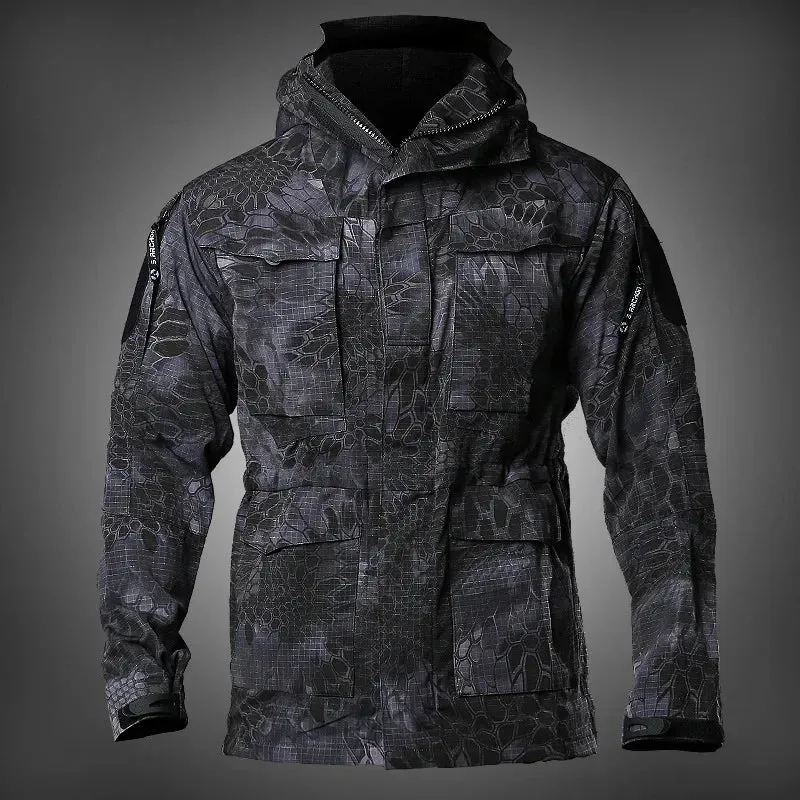 M65 UK US Army Windbreaker Military Field Jackets Men's Waterproof Coat Hoodie
