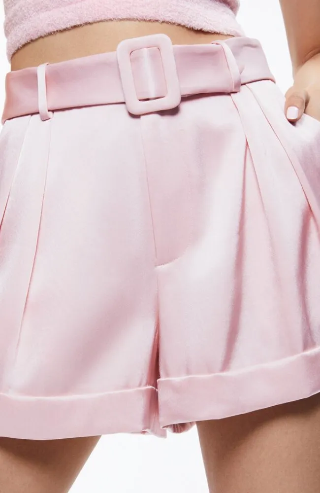 Marsha High Waisted Pleated Shorts with Belt