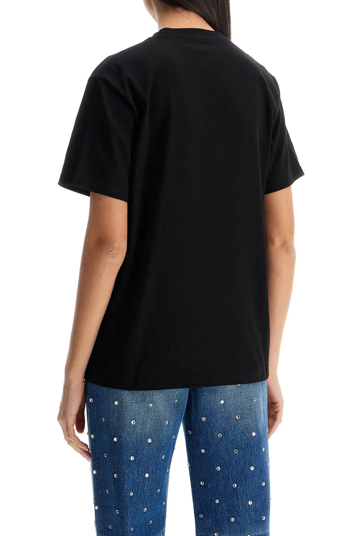 medusa embroidered t-shirt 1018752 1A13594 BLACK