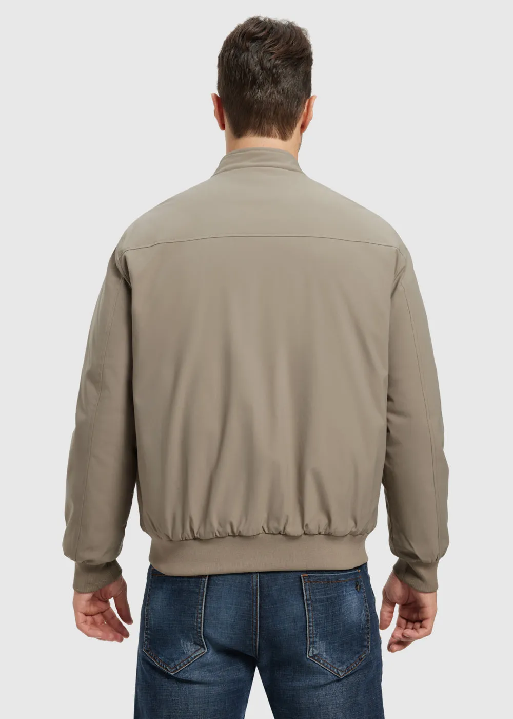 Men's Quilted Cotton Stand Collar Jacket