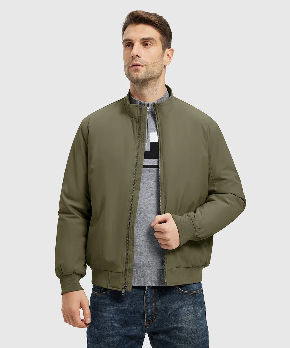 Men's Quilted Cotton Stand Collar Jacket