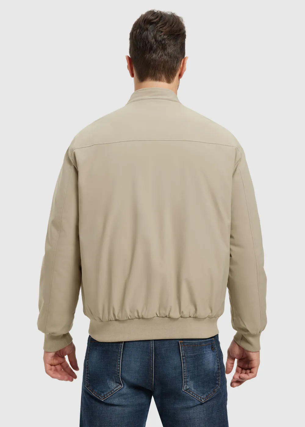 Men's Quilted Cotton Stand Collar Jacket