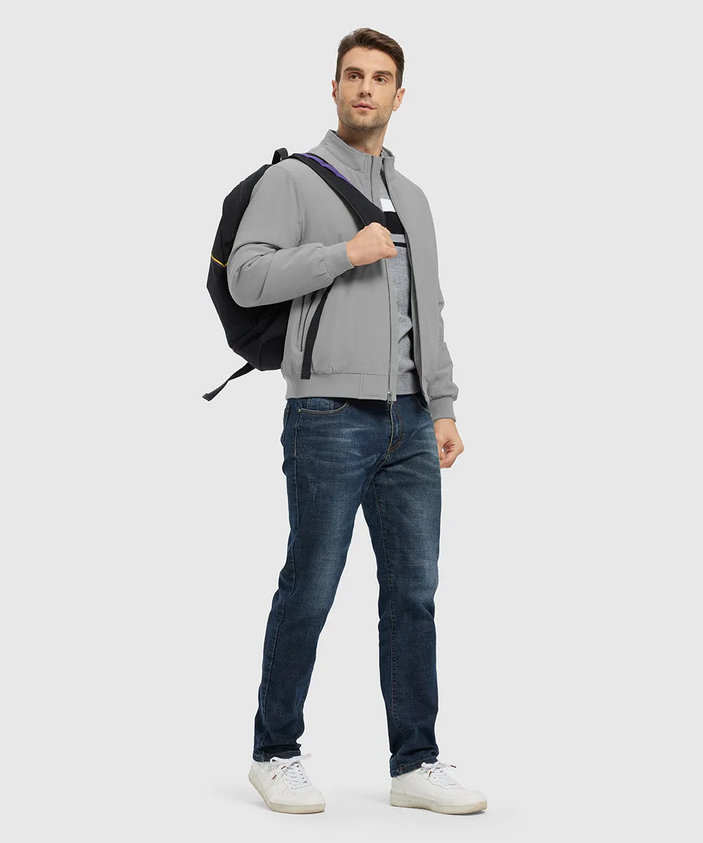Men's Quilted Cotton Stand Collar Jacket
