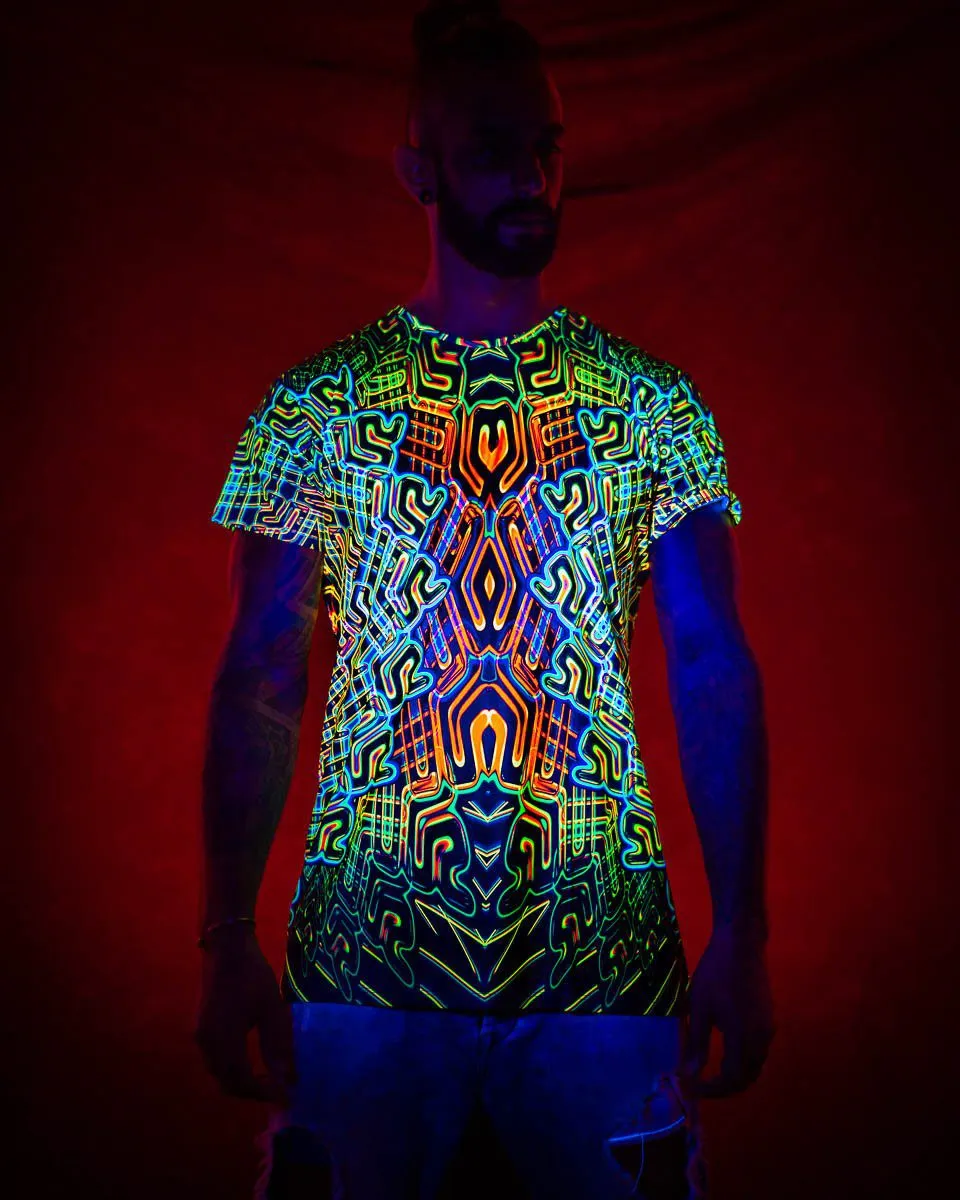 Mens Rave Shirt | Psy Clothing | Sacred Geomery Shirt | Fractal Shirt | Sacral (TS)