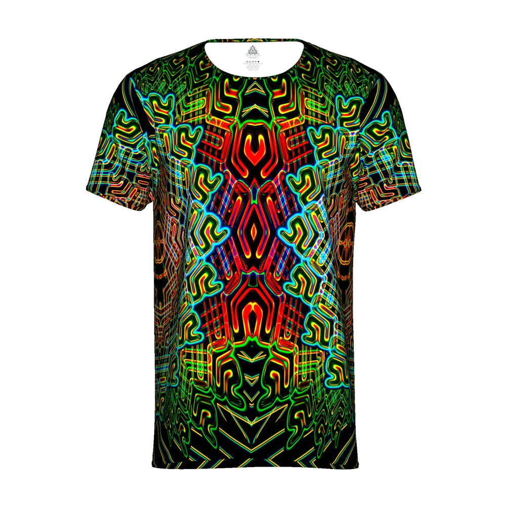 Mens Rave Shirt | Psy Clothing | Sacred Geomery Shirt | Fractal Shirt | Sacral (TS)