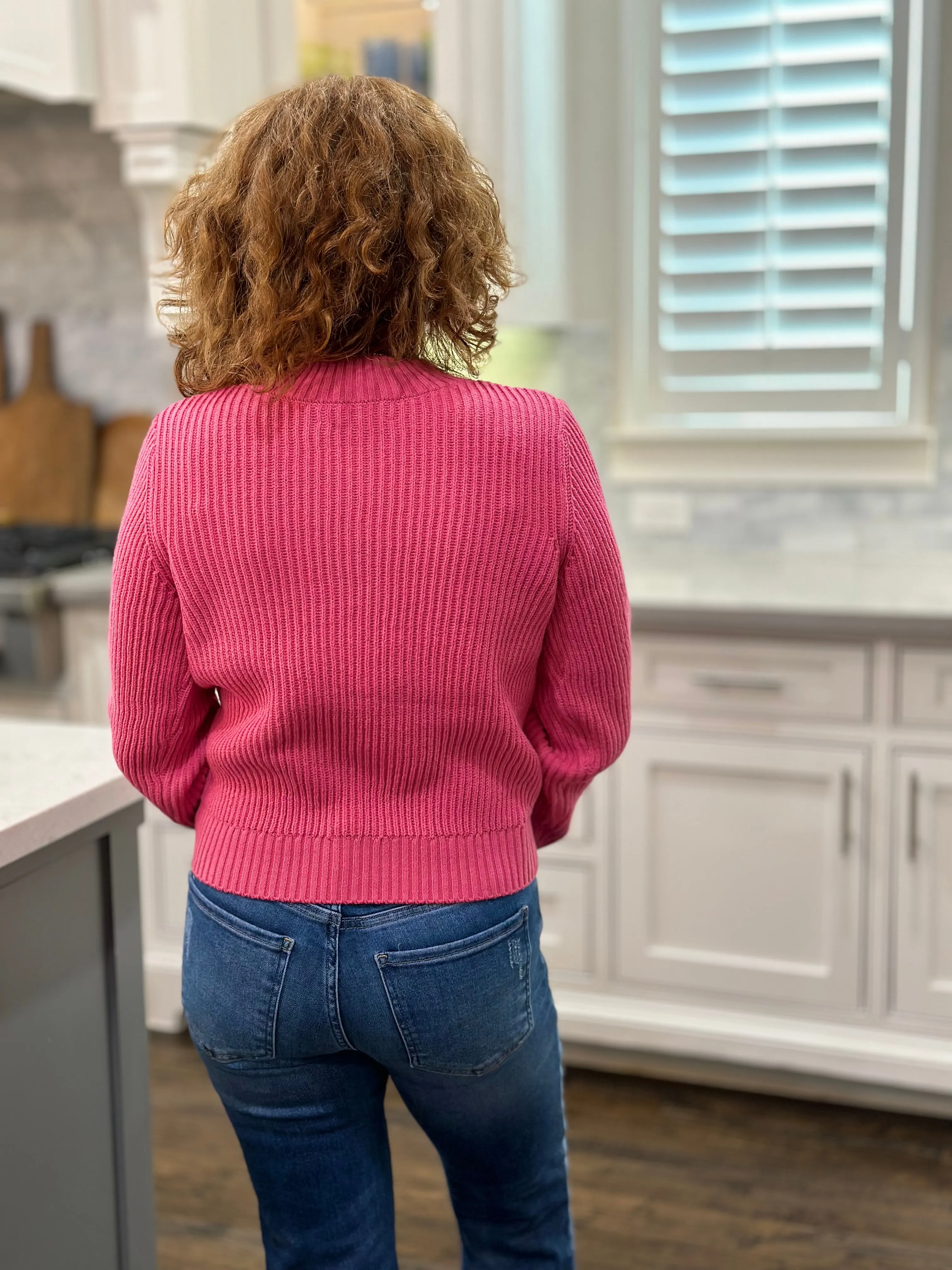 Michael Stars Popover Sweater in Flamingo