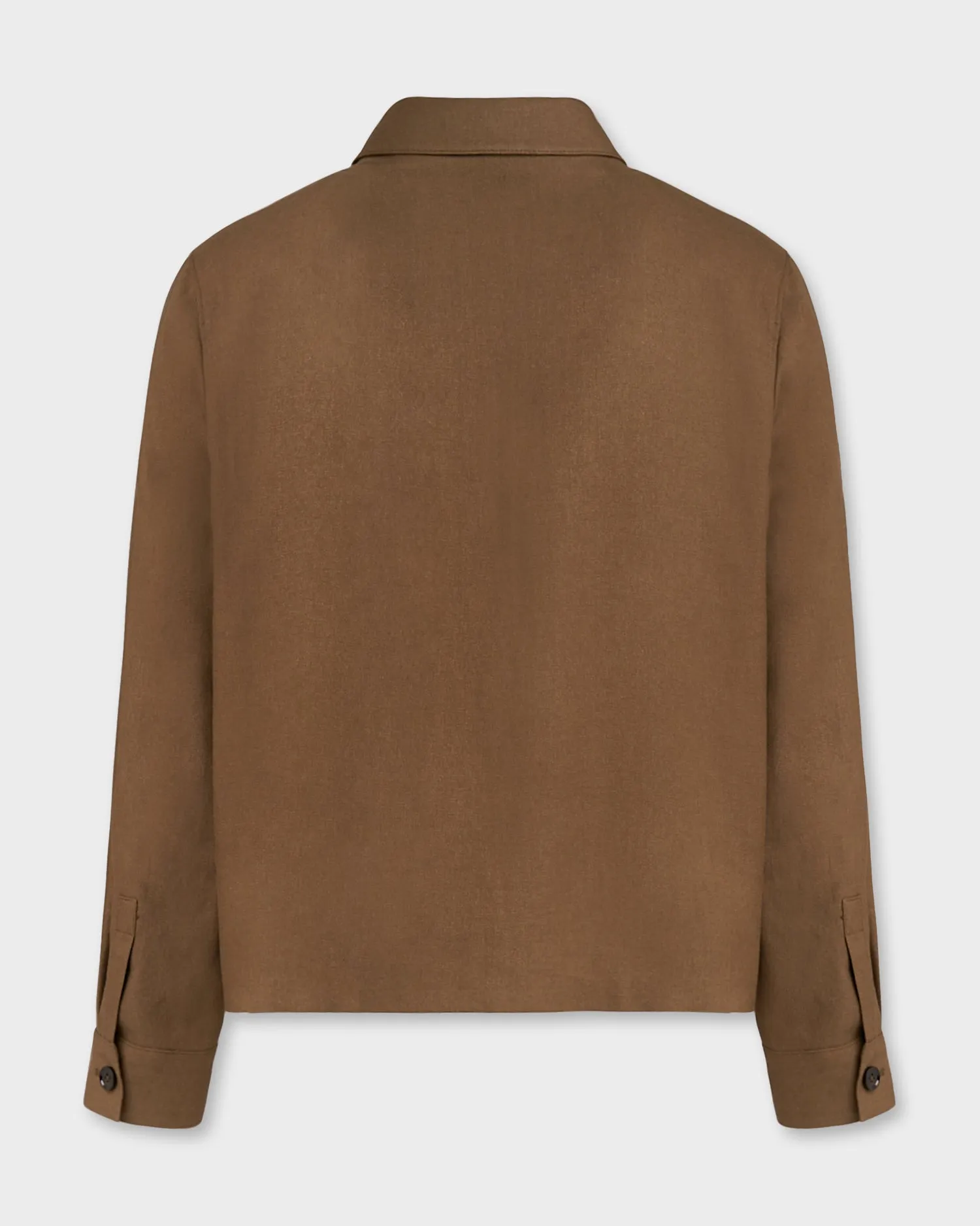 Military Green Linen Wool Blouson