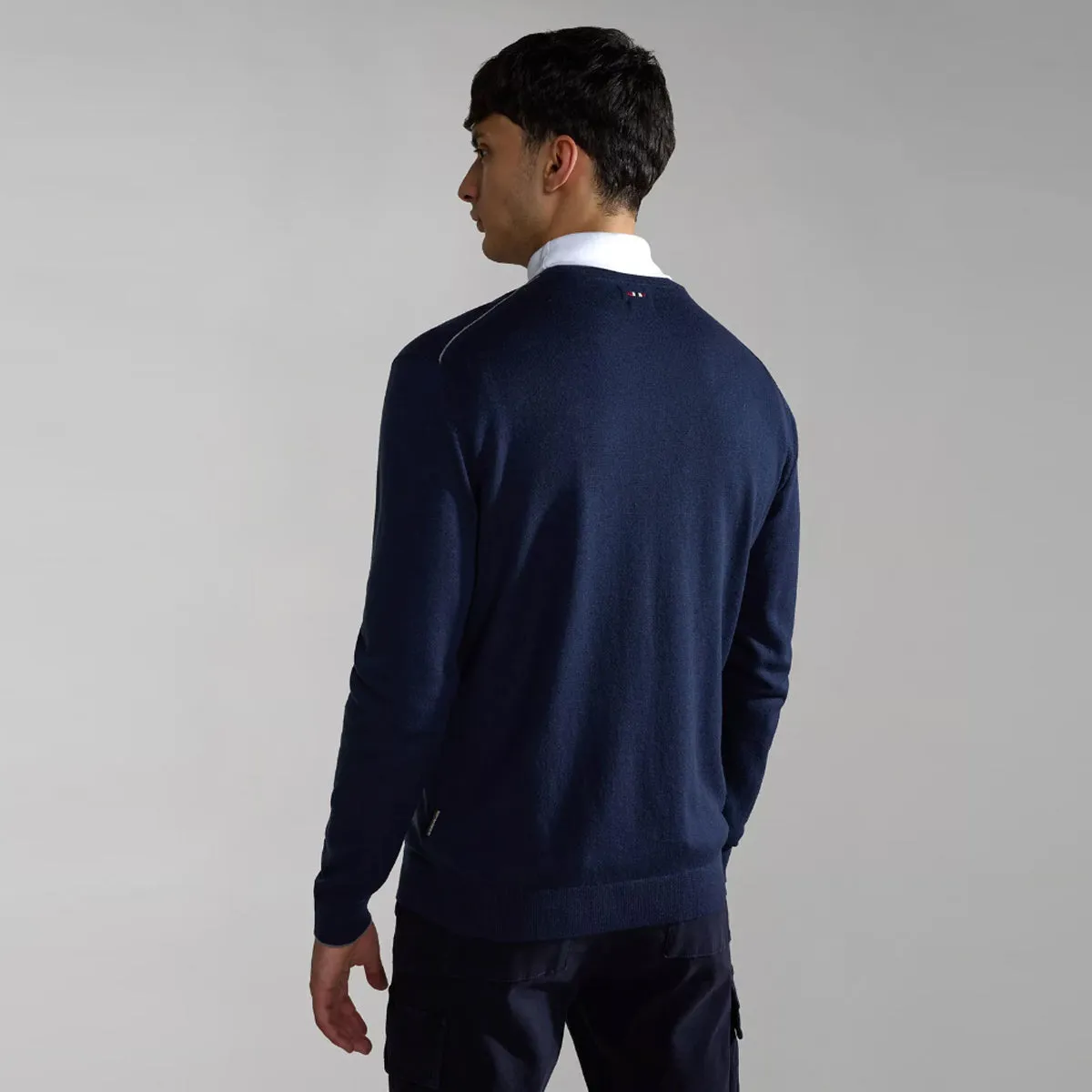 Napapijri - Damavand Blue Marine Crew Neck Jumper - NP0A4GJU - BLU/MARINE