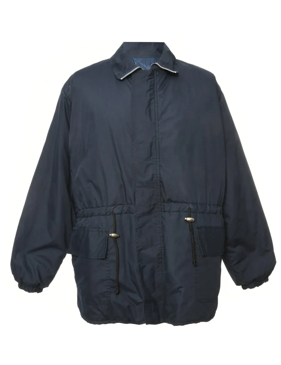 Navy Zip Front Jacket - M