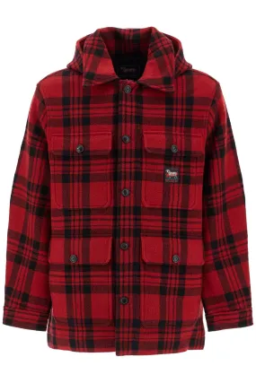 plaid cruiser hooded jacket CMWOOUT555MRTD0063 RED CHECK