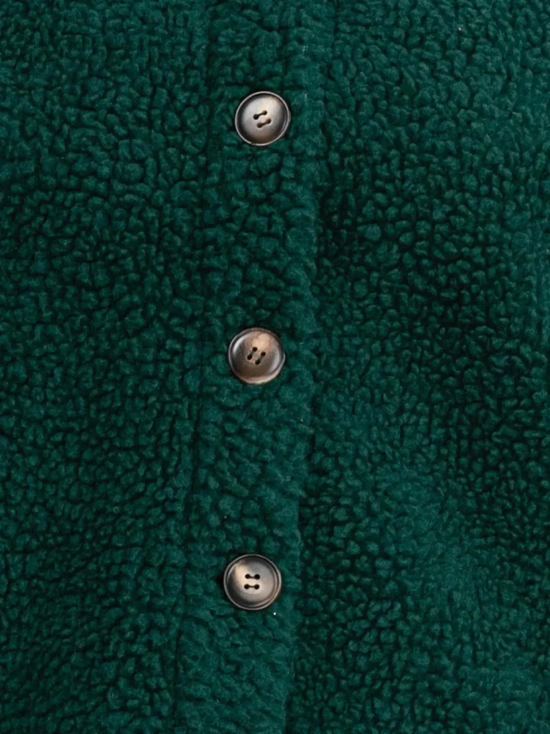 Plus Size Collared Neck Button Down Jacket