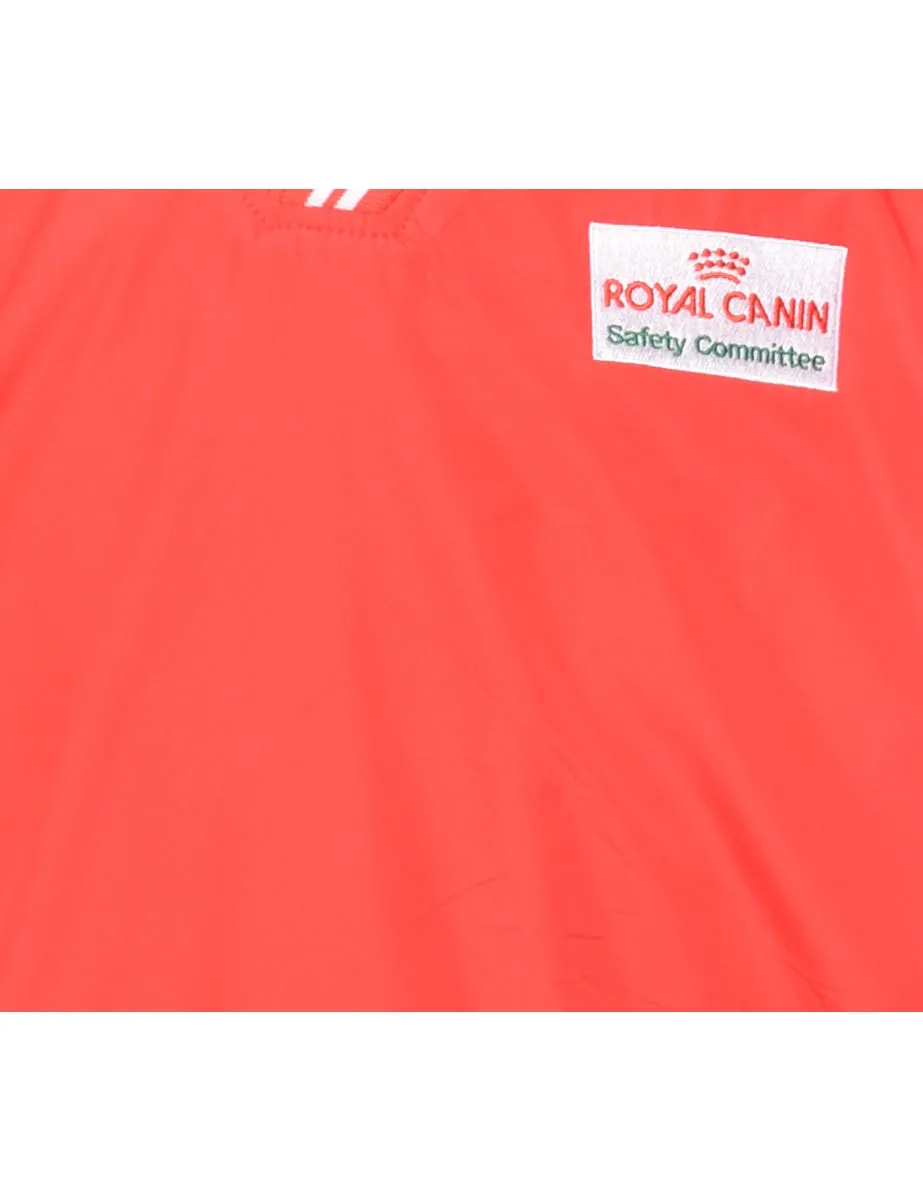 Red & White V-Neck Jersey - M