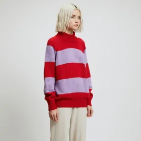 Rita Row Waite Sweater in Red   Lilac