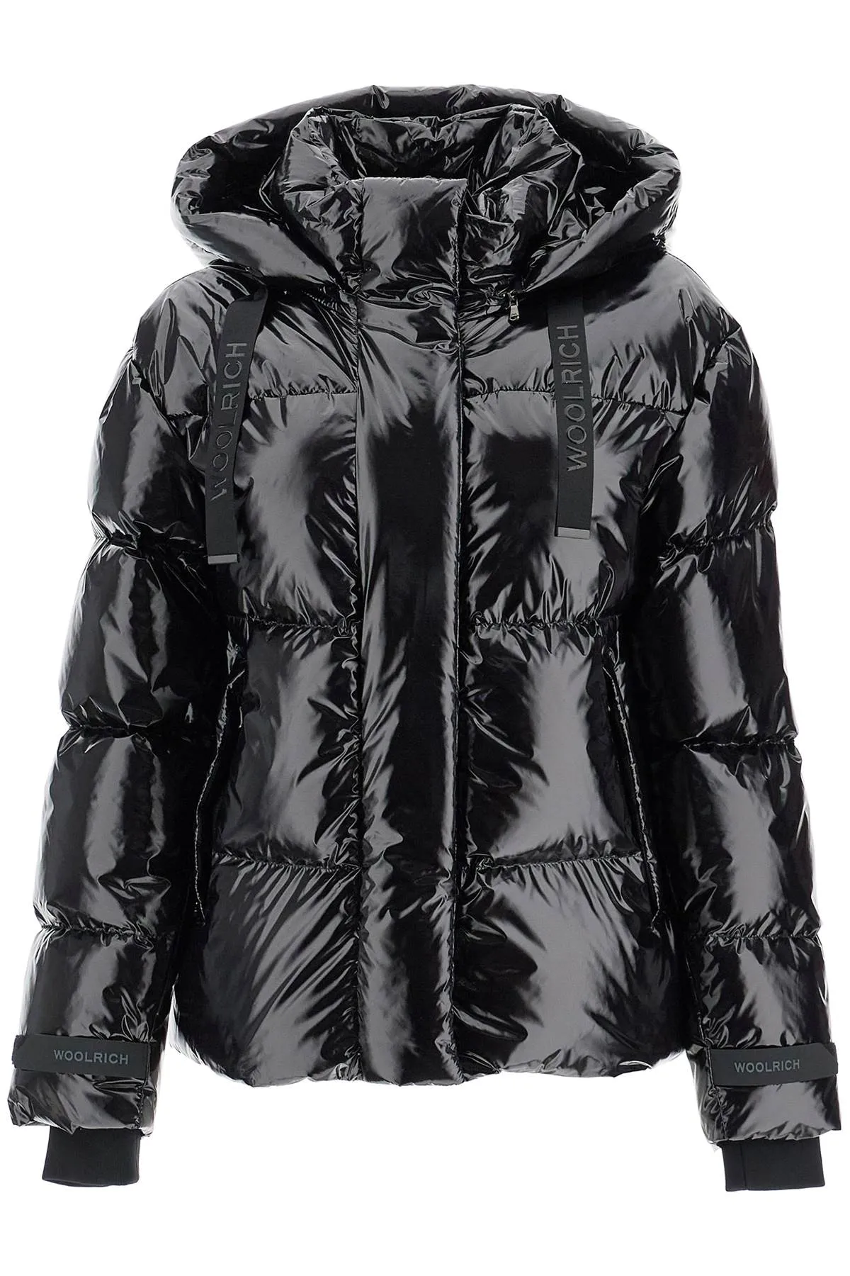 shiny nylon down jacket CFWWOU1082 FRUT3787 BLACK