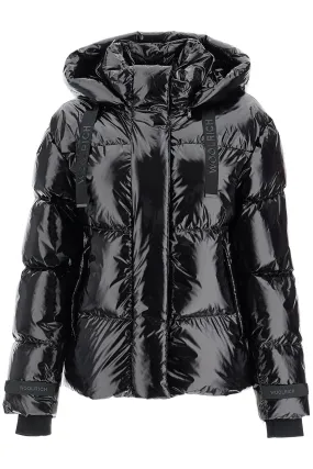 shiny nylon down jacket CFWWOU1082 FRUT3787 BLACK