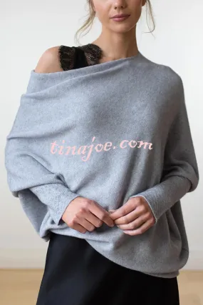Solid Color Round Neck Long Sleeve Loose Knitted Sweater