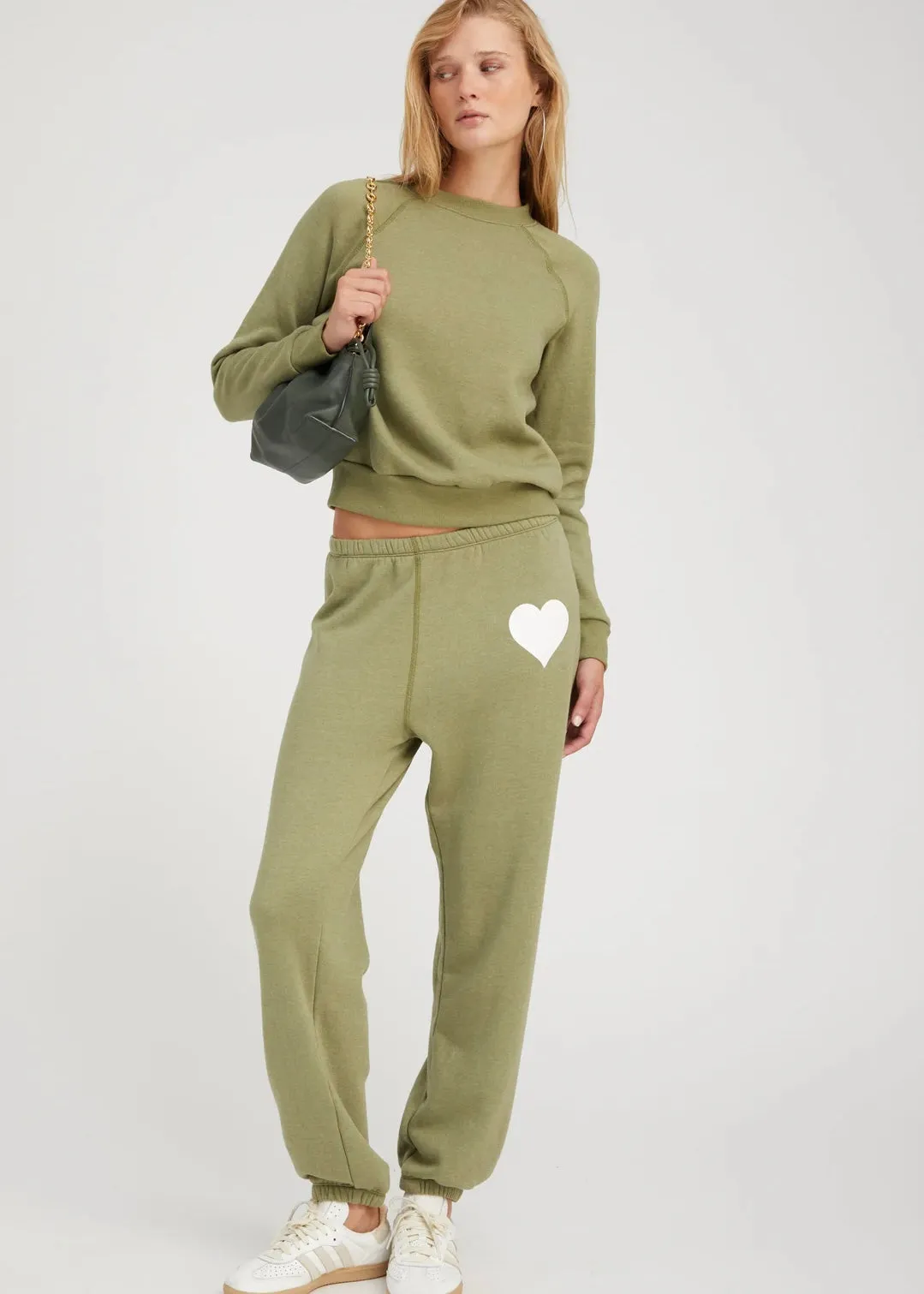 SPRWMN Basil Shrunken Raglan Sweatshirt