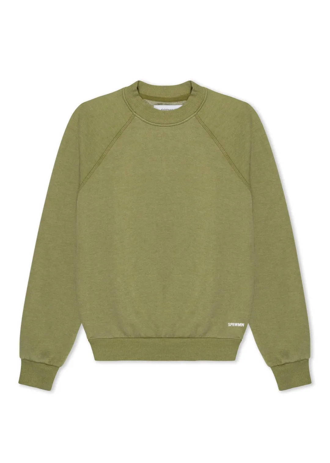 SPRWMN Basil Shrunken Raglan Sweatshirt