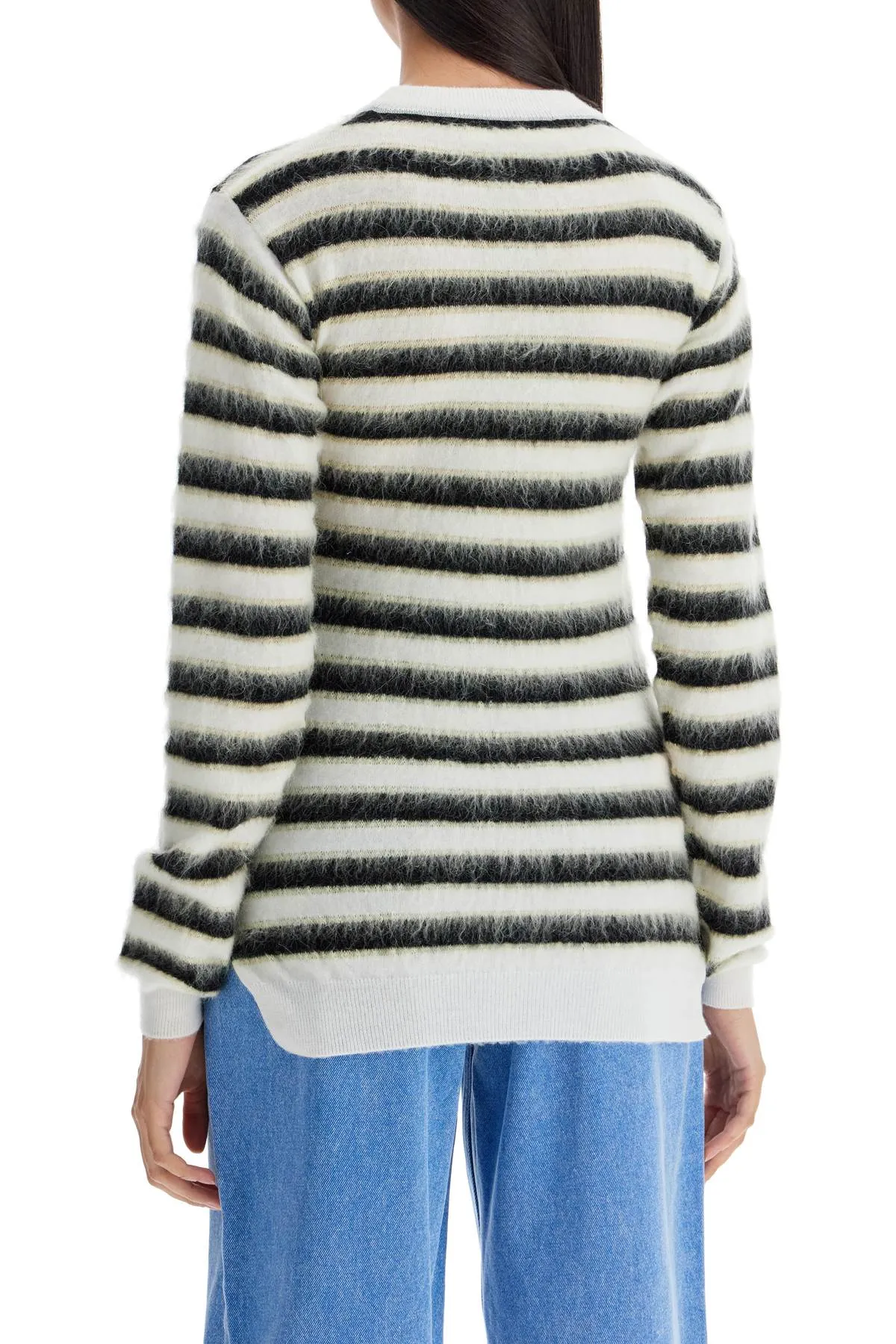 striped crewneck pullover GCMD0544Q0 UFW617 ALABASTER